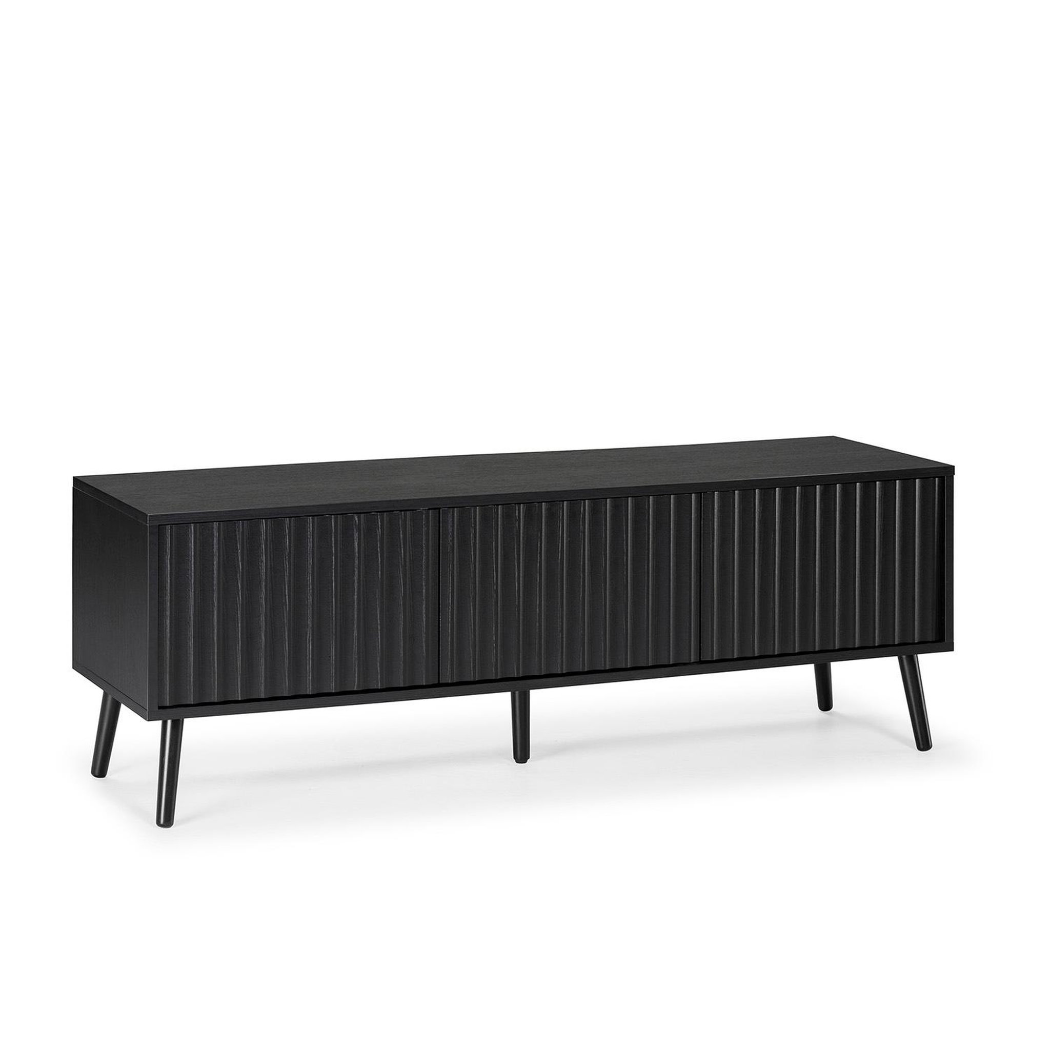 VS VENTA-STOCK Meuble TV Lluvia 3 portes couleur noir
