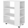 Voir la diapositive 5 : VIDAXL Armoire a roulettes Blanc 60x35x75 cm Bois d'ingenierie