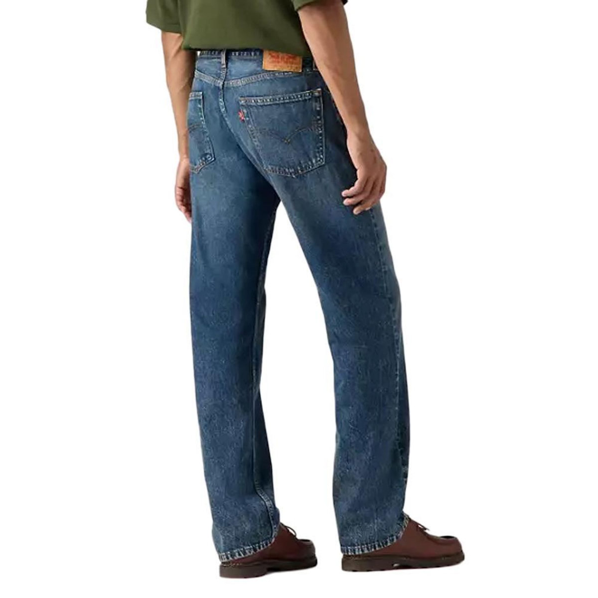 Levi's Jean 555   Foncé Délavé Homme Levi's Relaxed Straight Med Indig