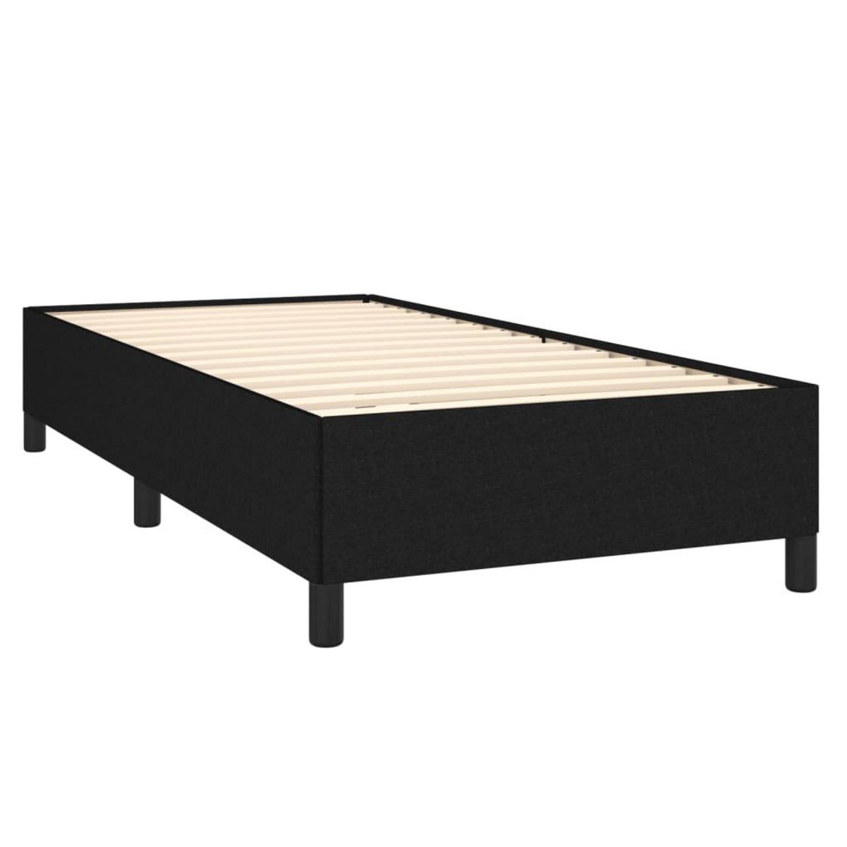 VIDAXL Cadre de lit sans matelas noir 90x190 cm tissu
