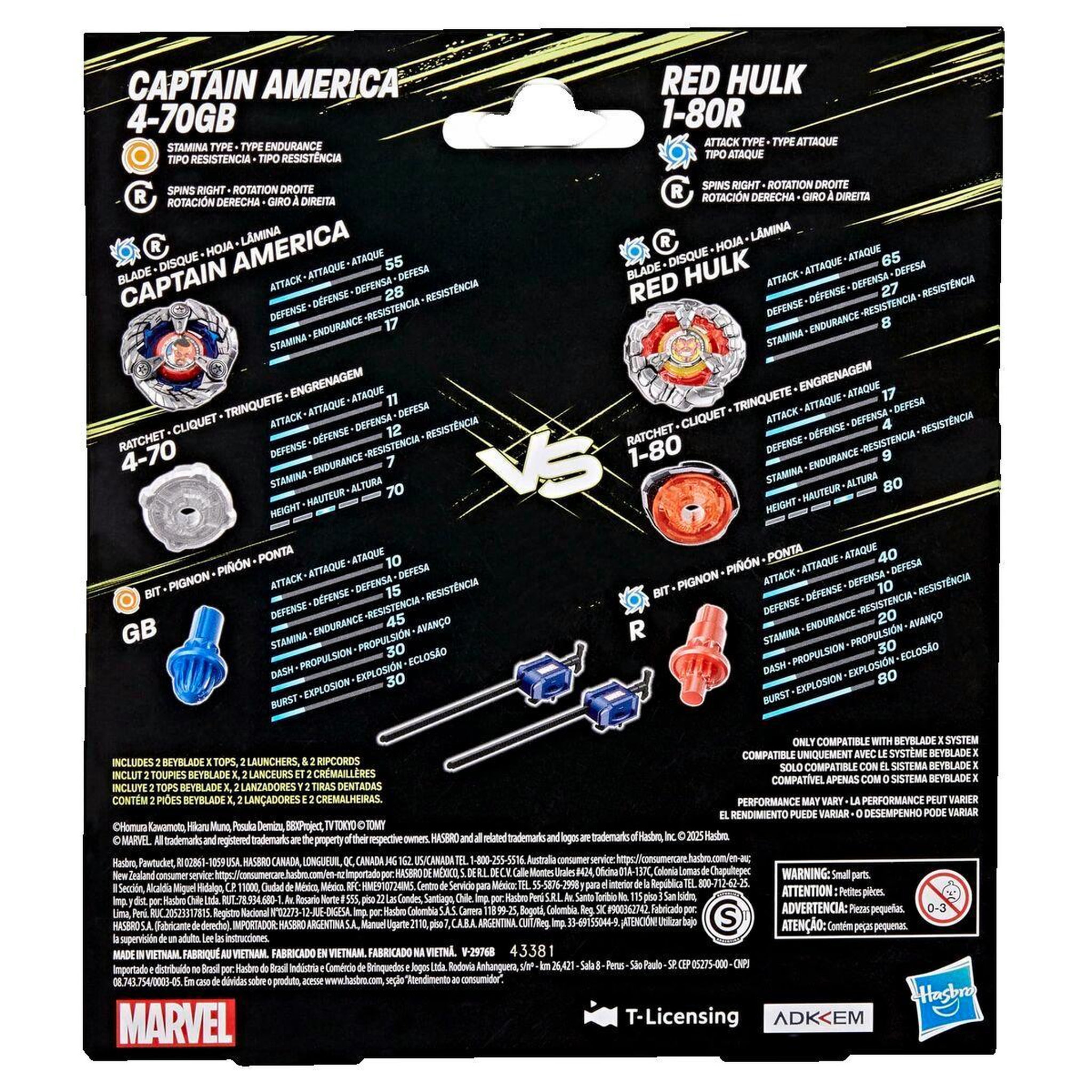 Voir la diapositive 2 : HASBRO Toupies Beyblade Hasbro Multipack Marvel