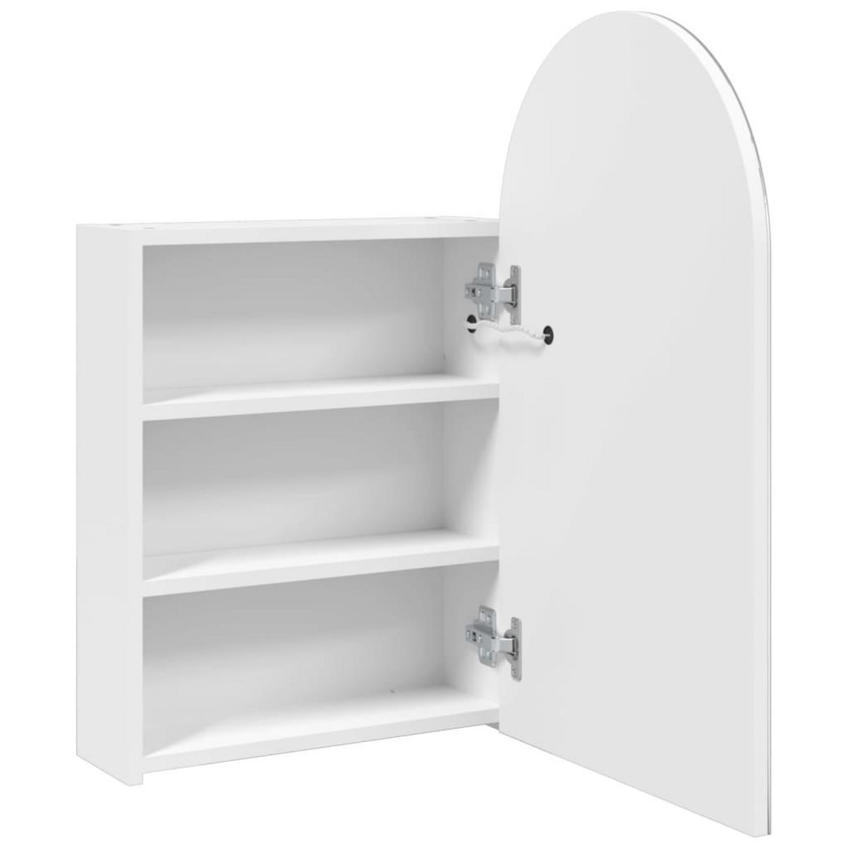 VIDAXL Armoire de bain a miroir avec LED arquee blanc 42x13x70 cm