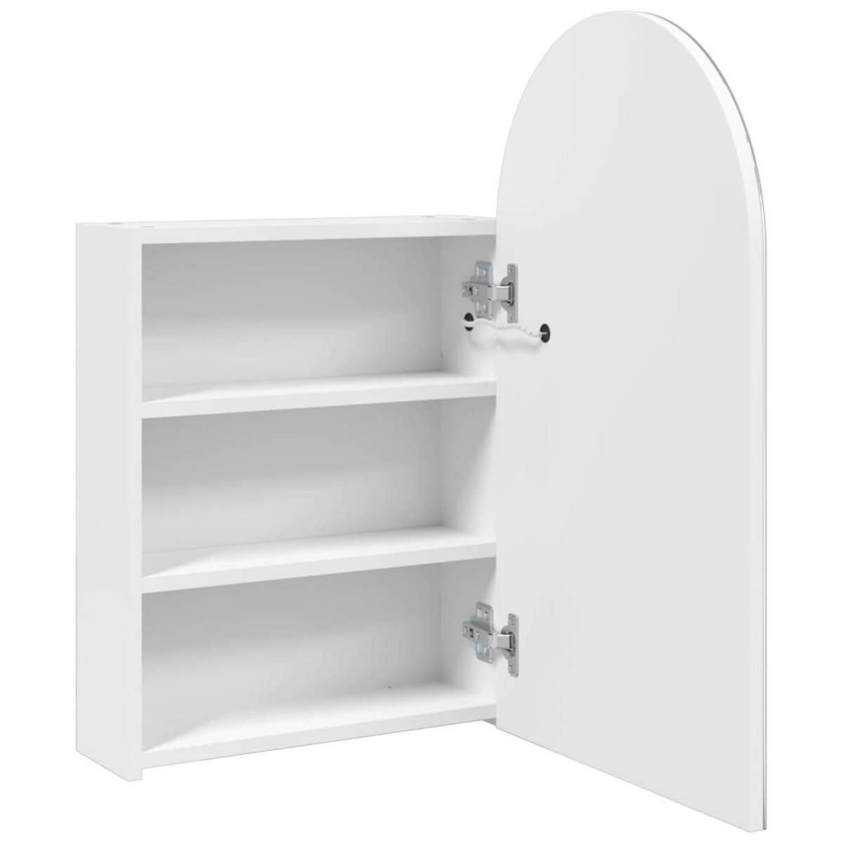 VIDAXL Armoire de bain a miroir avec LED arquee blanc 42x13x70 cm
