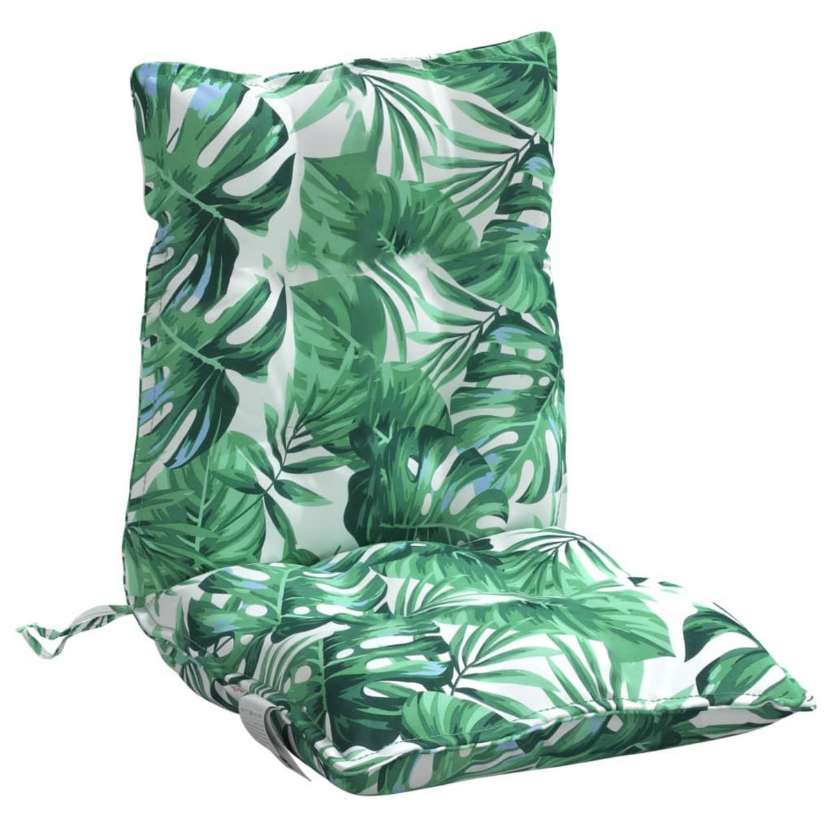 VIDAXL Coussins de chaise a dossier bas lot de 4 modele de feuille