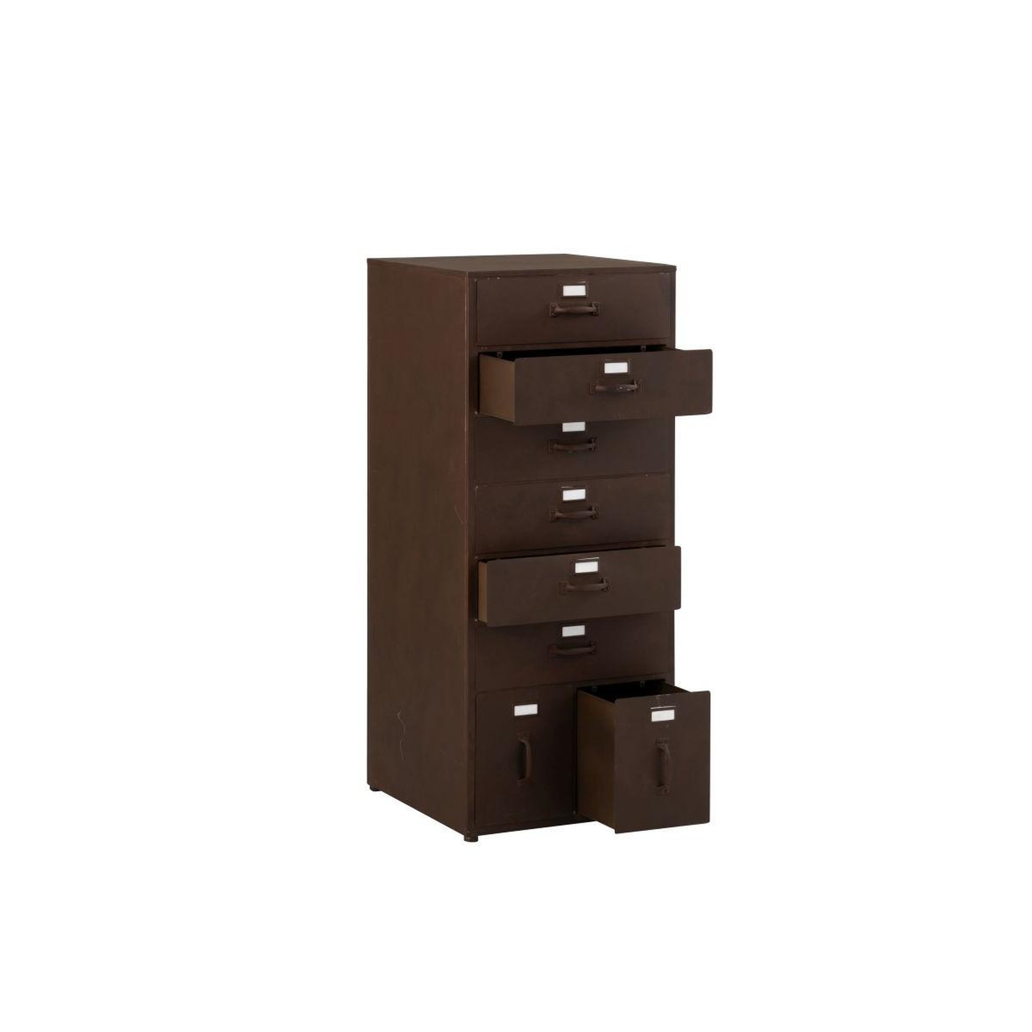 Voir la diapositive 3 : J-LINE Meuble de Rangement en Métal  Bade  101cm Marron