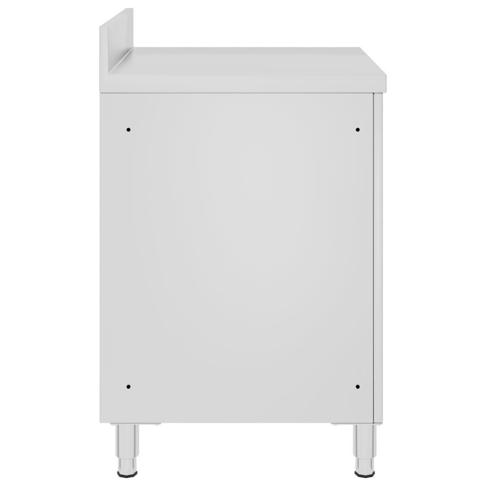 Voir la diapositive 3 : VIDAXL Table de travail commerciale avec armoire 60x60x96 cm Inox