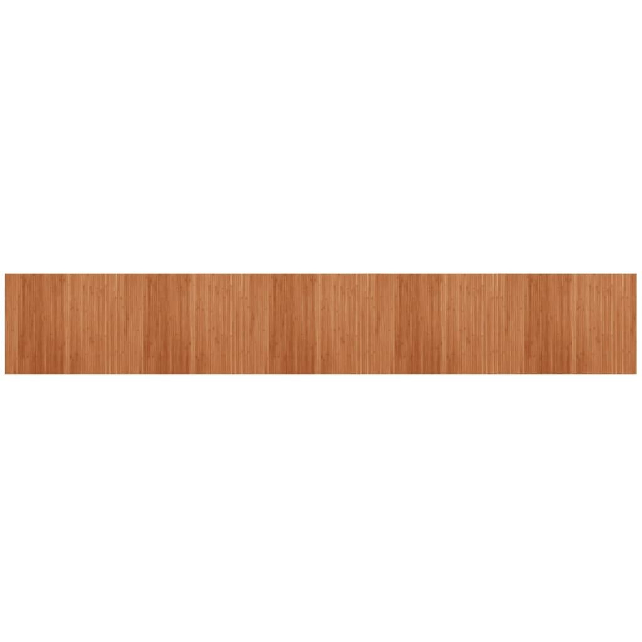 Voir la diapositive 2 : VIDAXL Tapis rectangulaire marron 80x500 cm bambou