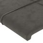 Voir la diapositive 5 : VIDAXL Tete de lit avec oreilles Gris fonce 203x23x78/88 cm Velours