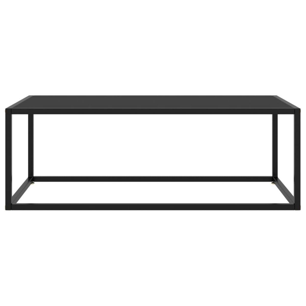 VIDAXL Table basse Noir avec verre noir 100x50x35 cm