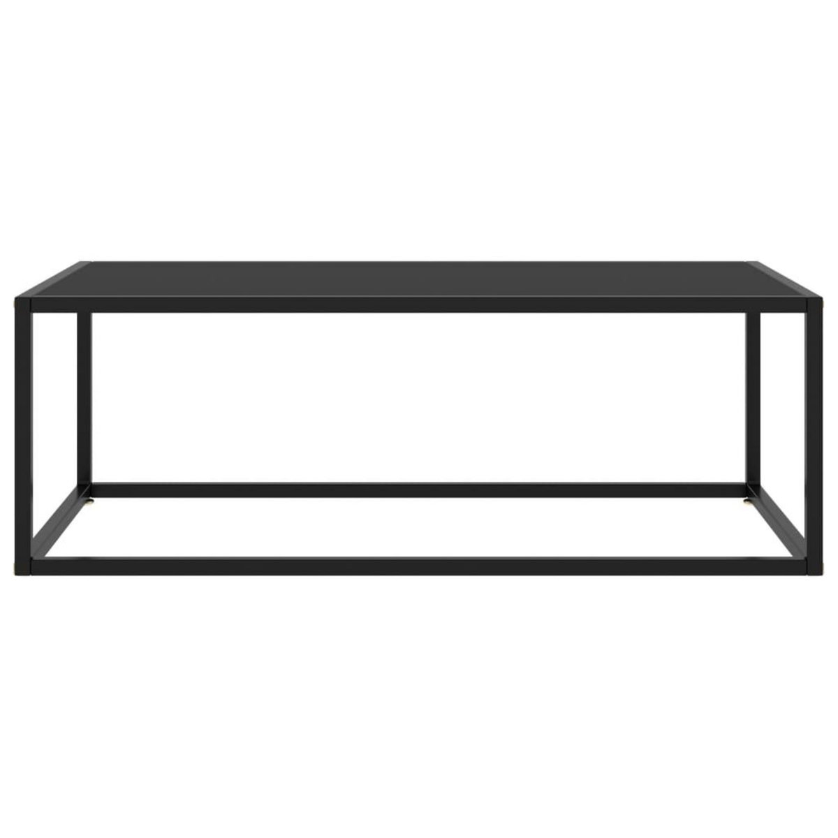 VIDAXL Table basse Noir avec verre noir 100x50x35 cm