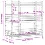 Voir la diapositive 6 : VIDAXL Lit superpose triple sans matelas 90x190 cm bois de pin massif