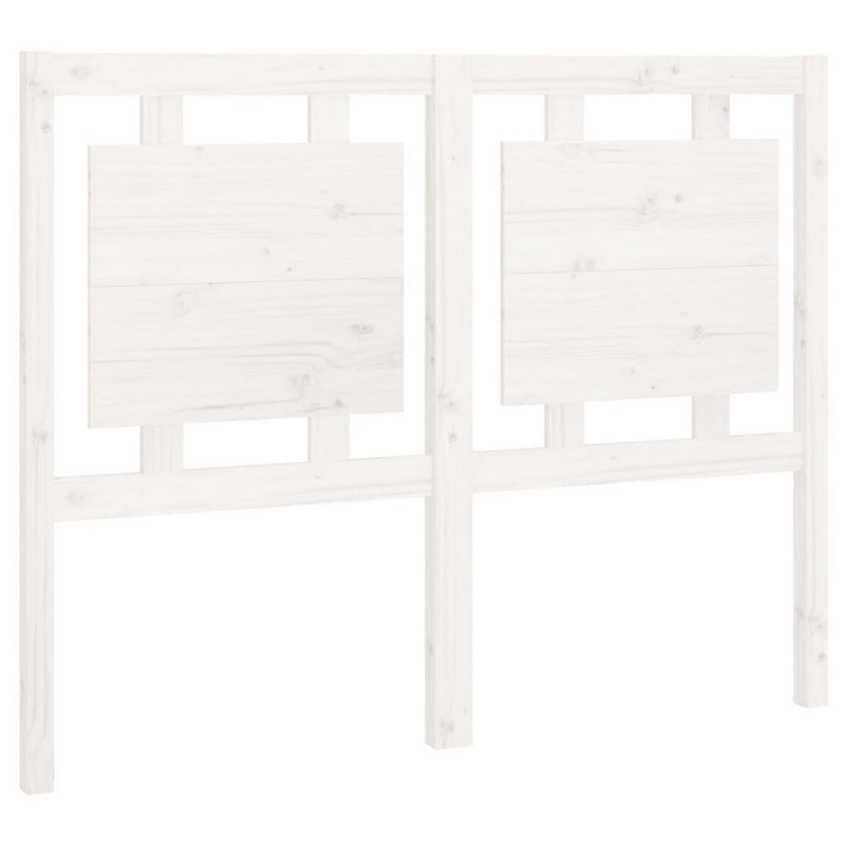 VIDAXL Tete de lit Blanc 125,5x4x100 cm Bois massif de pin