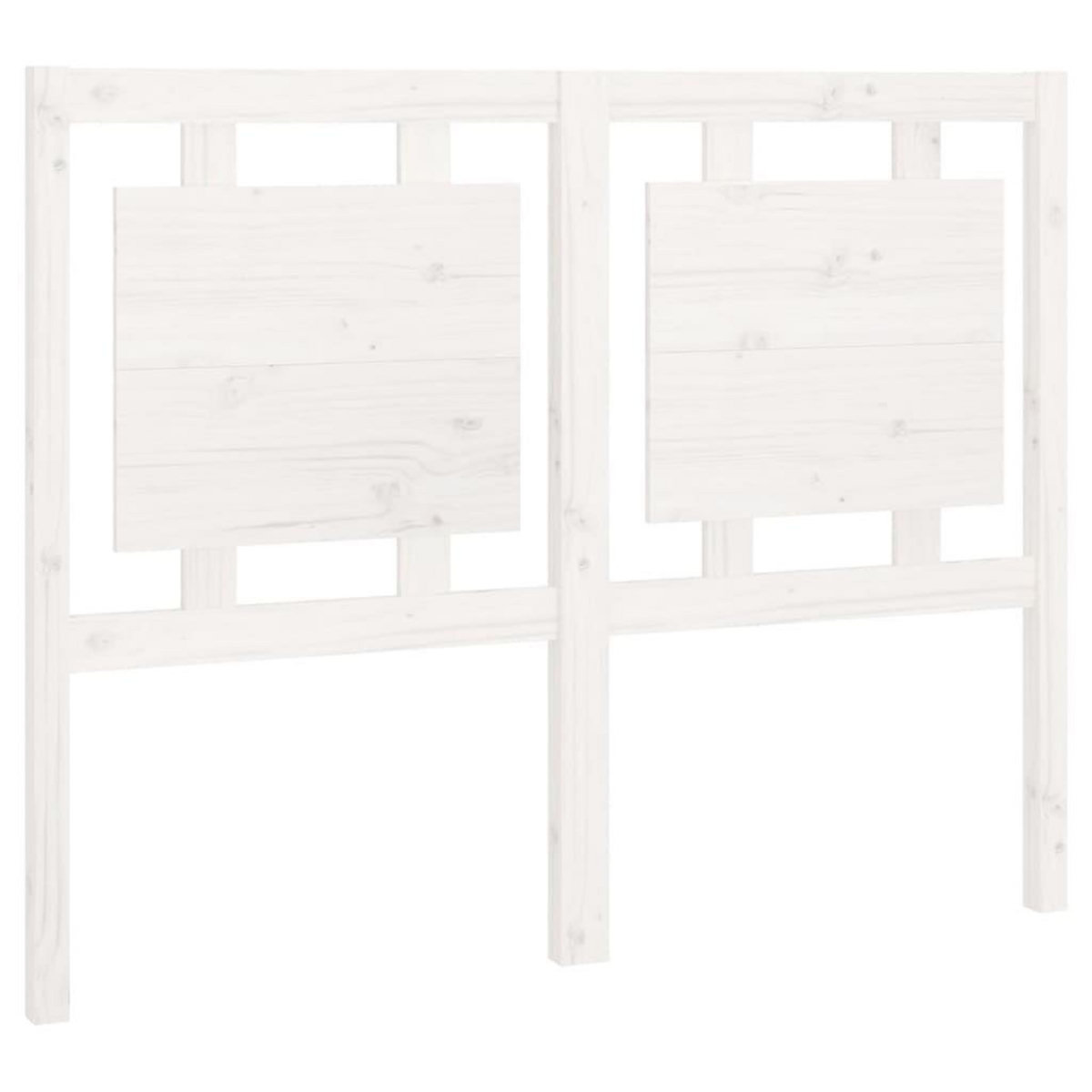 VIDAXL Tete de lit Blanc 125,5x4x100 cm Bois massif de pin