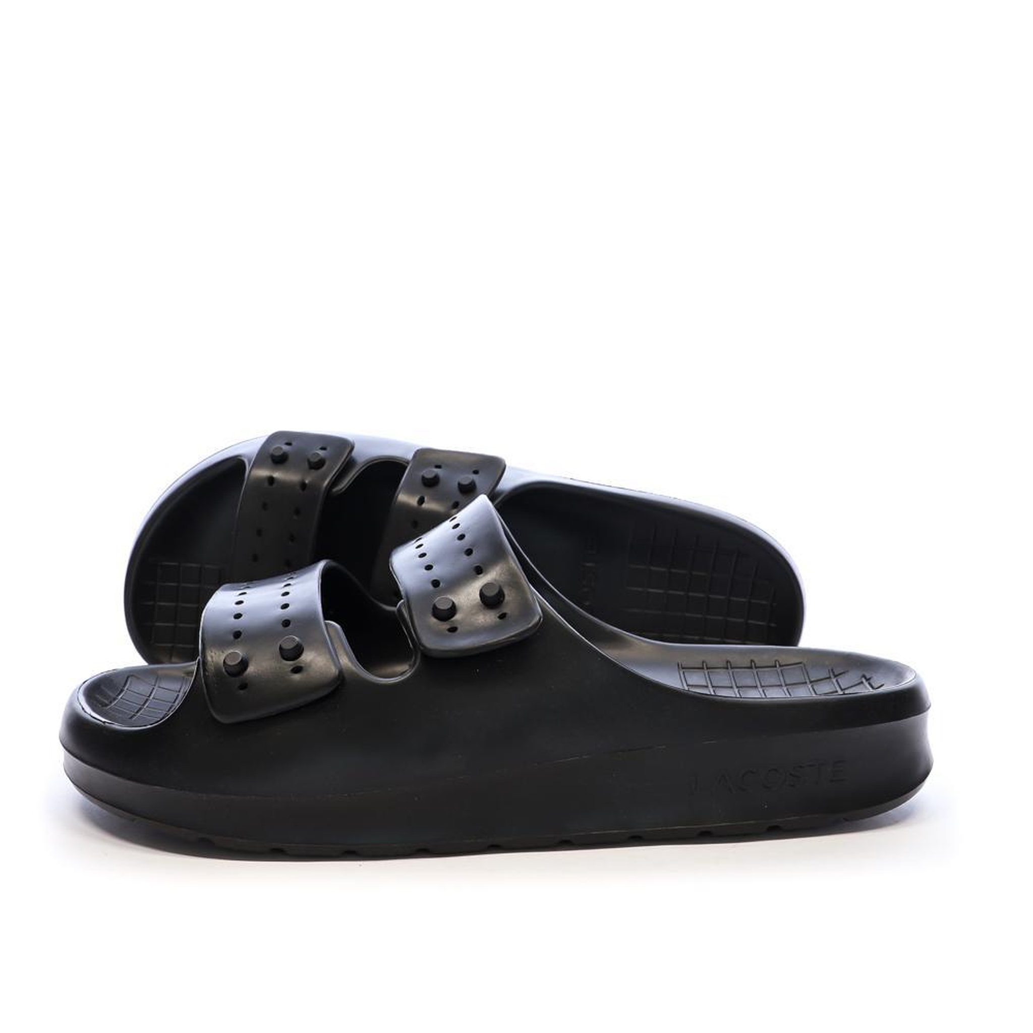 Lacoste Claquettes Noir Homme Lacoste Strap CMA. Coloris disponibles : Noir
