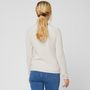 Voir la diapositive 2 : INEXTENSO Pull col rond beige femme