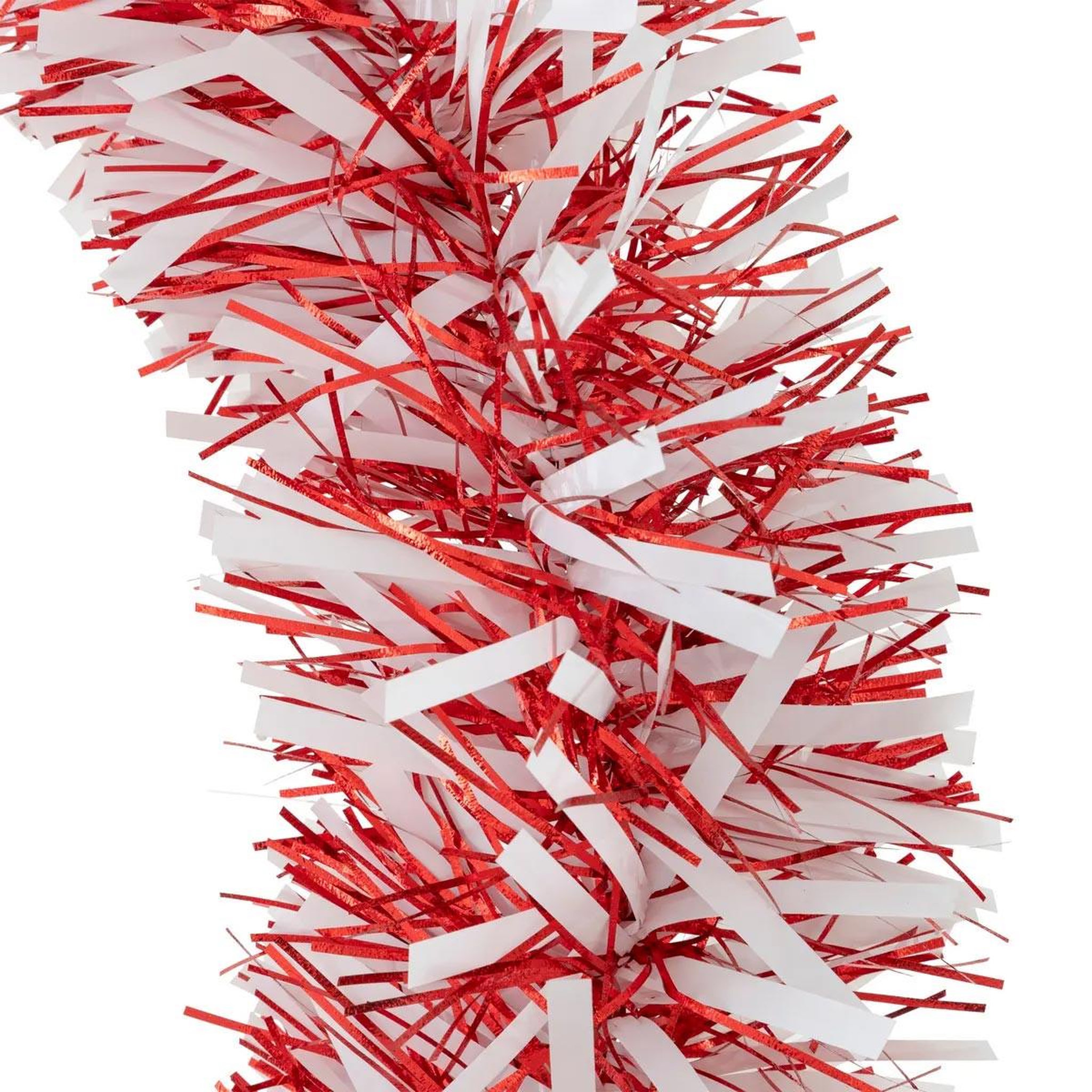 Voir la diapositive 2 : ATMOSPHERA Guirlande de noël boa  embossée  200cm rouge & blanc