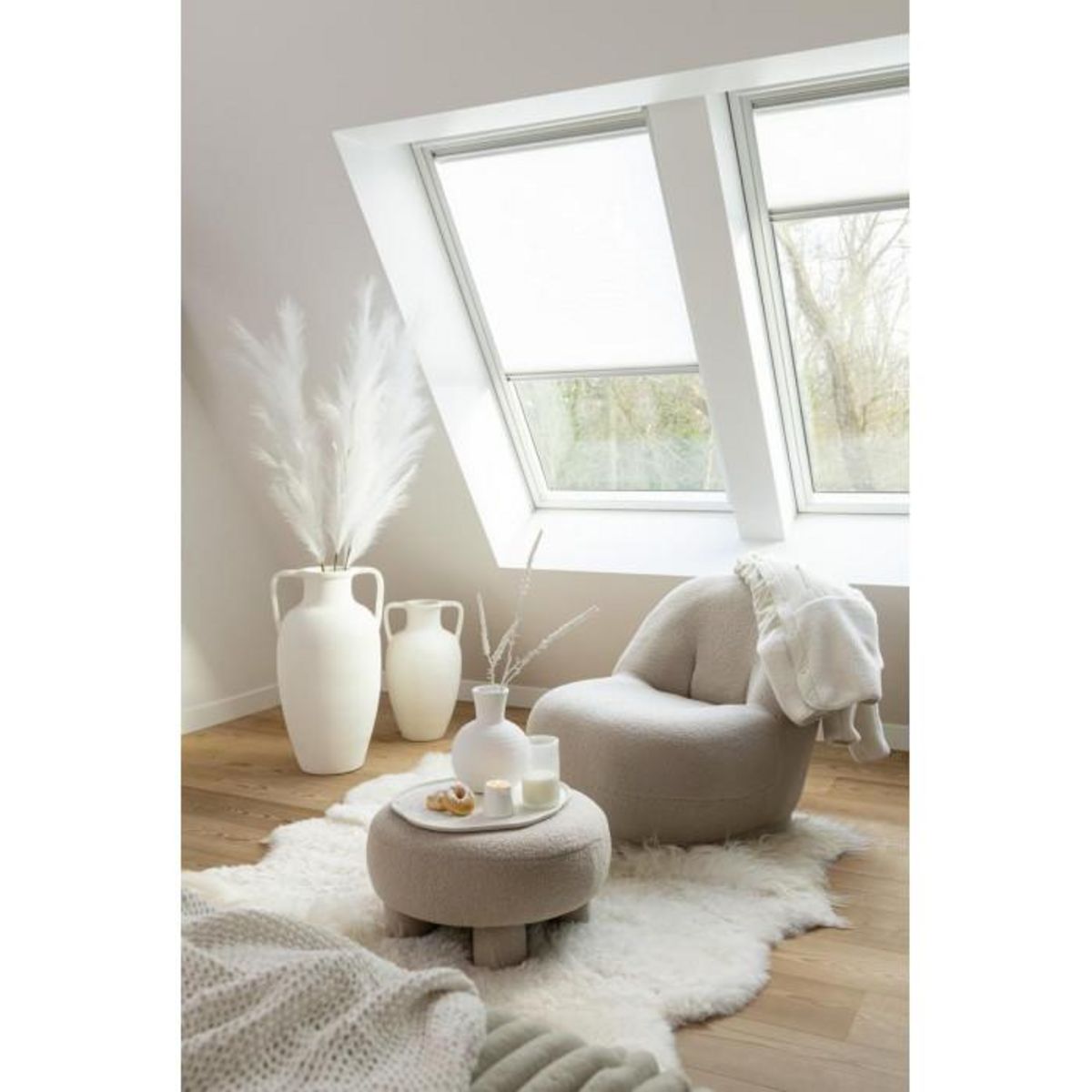 Paris Prix Vase Déco Uni  Amphore  66cm Blanc