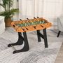 Voir la diapositive 2 : HOMCOM Baby-foot table de Babyfoot pliable dim. 98L x 42l x 62H cm 2 balles fournies MDF imitation bois et noir