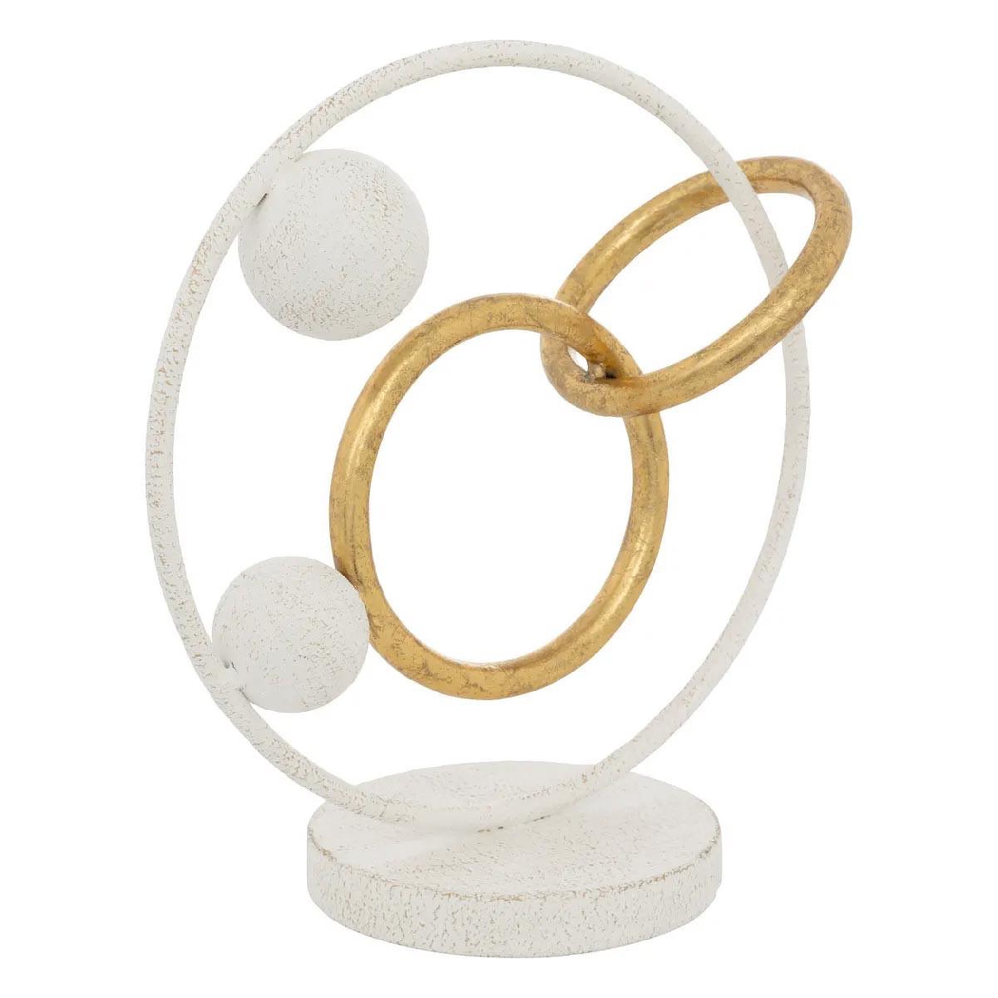 Voir la diapositive 1 : ATMOSPHERA Objet déco design en métal  rob  30cm blanc