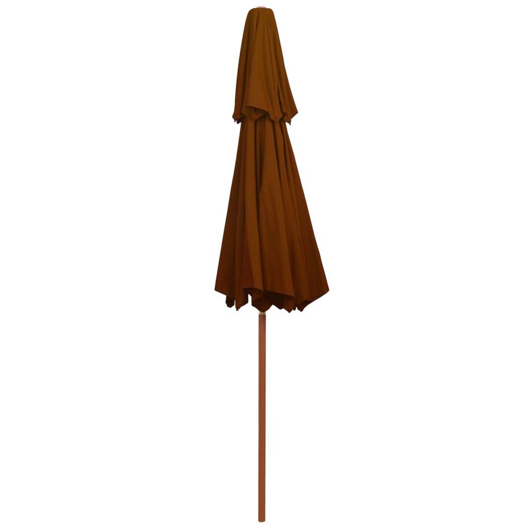 Voir la diapositive 4 : VIDAXL Parasol a deux etages avec mat en bois terre cuite 270 cm