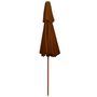 Voir la diapositive 4 : VIDAXL Parasol a deux etages avec mat en bois terre cuite 270 cm