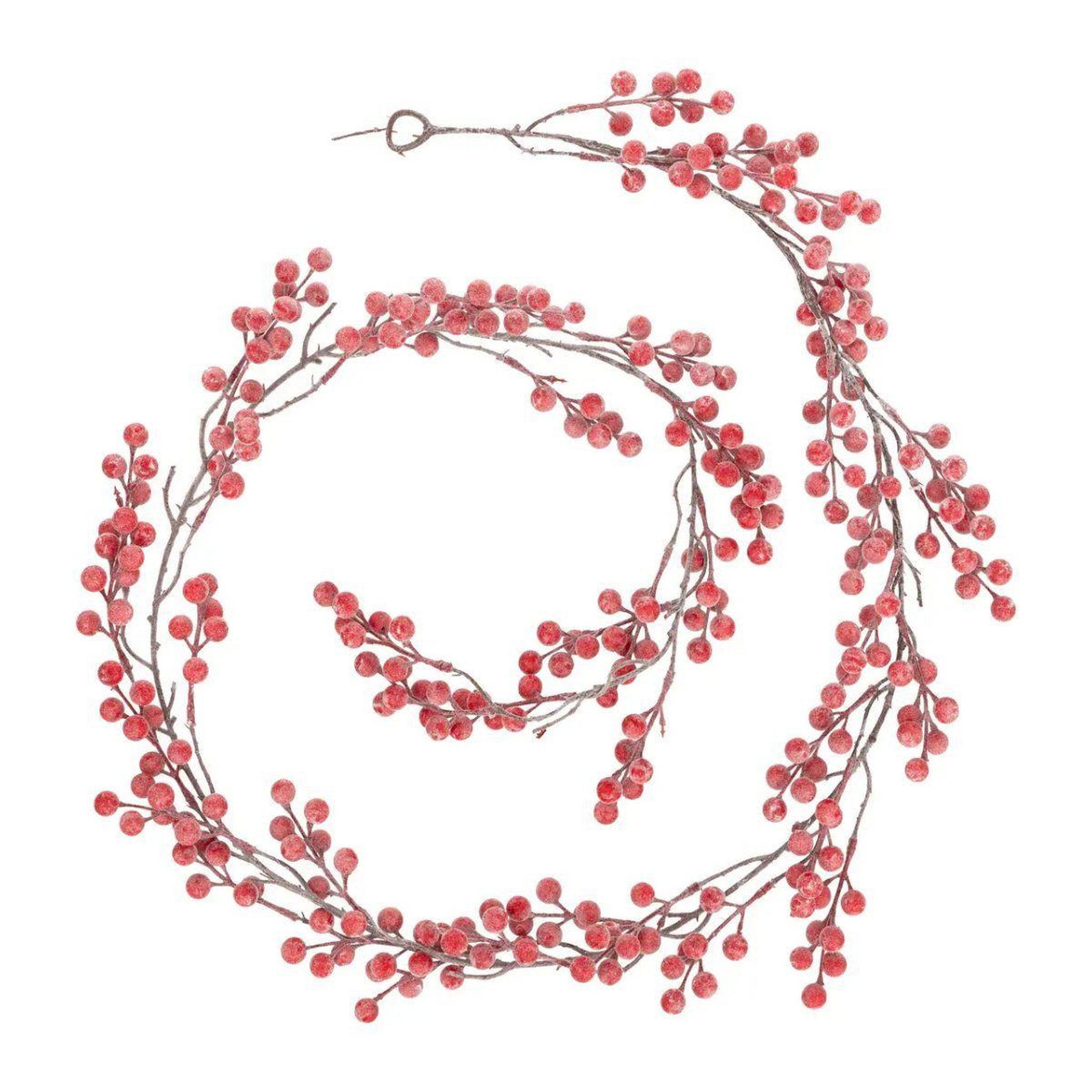 ATMOSPHERA Guirlande de noël déco  baies  190cm rouge