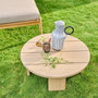 Voir la diapositive 4 : SWEEEK Table basse de jardin ronde bois d'acacia naturel 70cm - Kaita