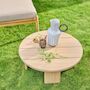 Voir la diapositive 4 : SWEEEK Table basse de jardin ronde bois d'acacia naturel 70cm - Kaita