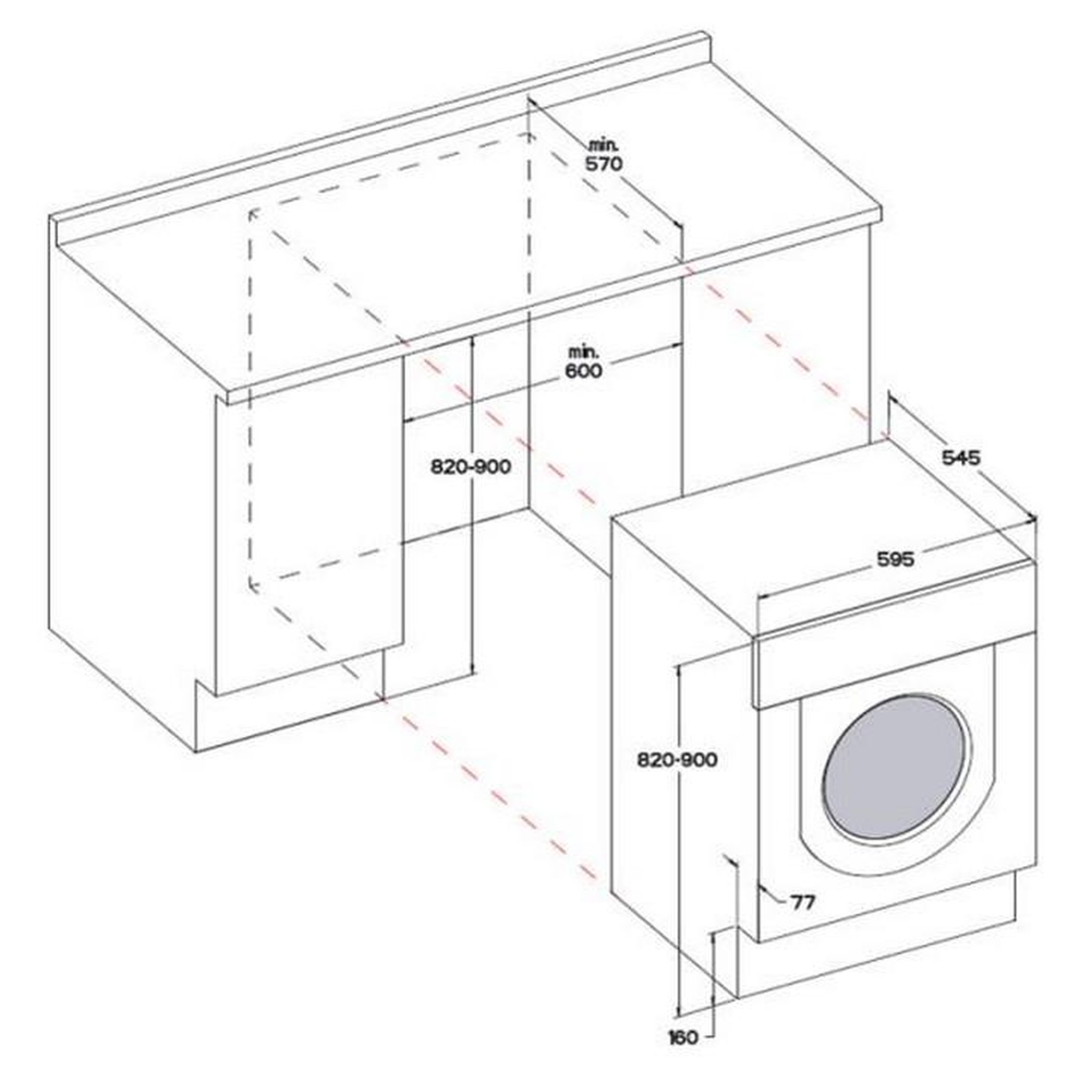 Voir la diapositive 4 : Whirlpool Lave-linge séchant intégrable 7/5kg 1400 tours/min - biwdwg751482eun