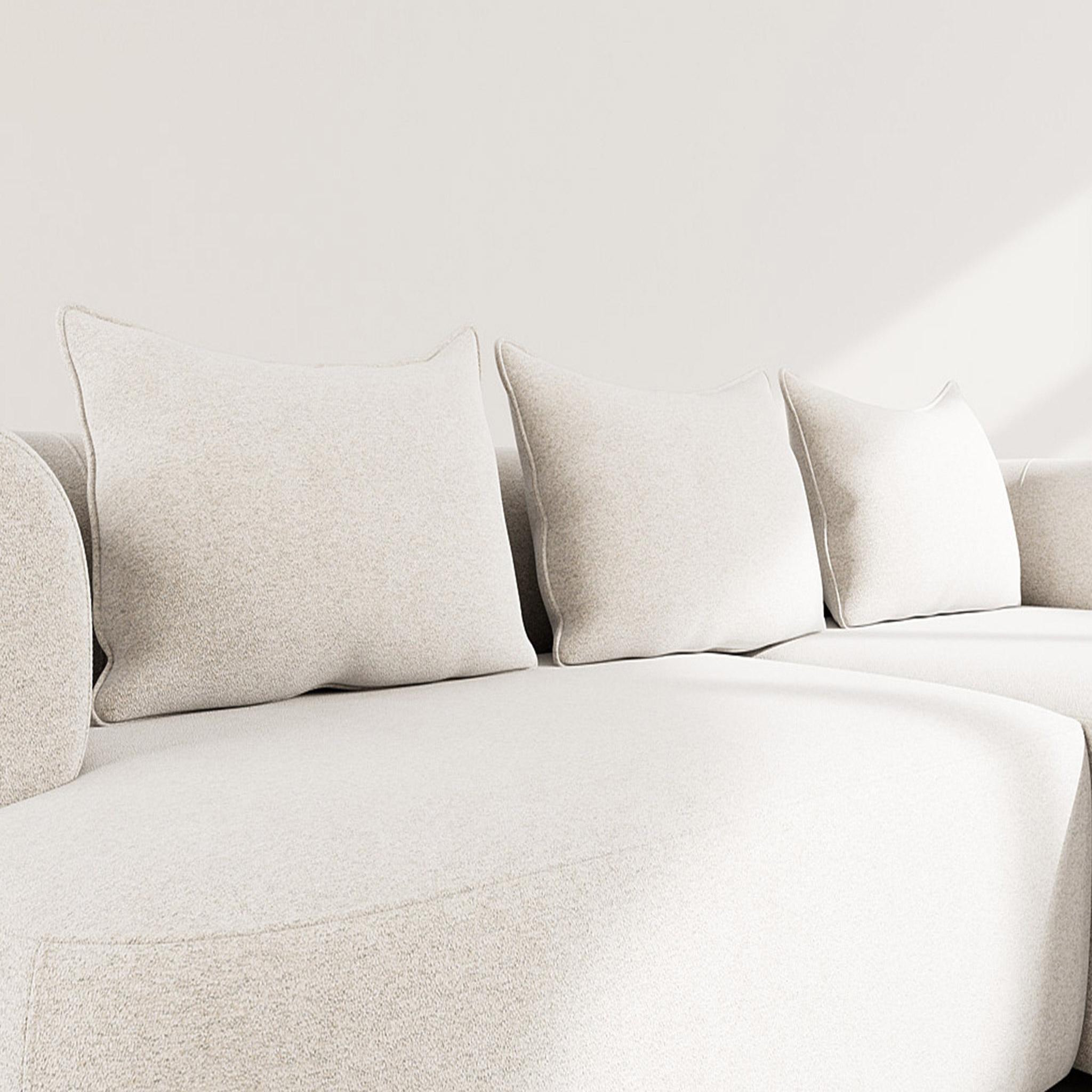Voir la diapositive 4 : BEST MOBILIER Angela - canapé d'angle droit 4 places en velours texturé