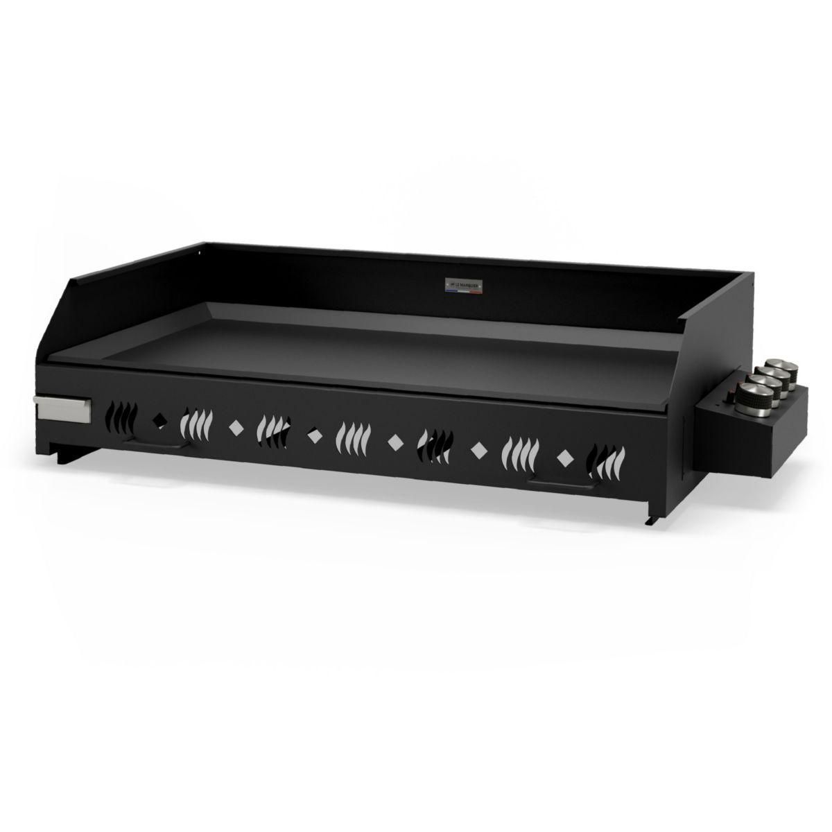 Le marquier Plancha gaz Exception Pakita 4105 noir 4 brûleurs à poser, 105x55 cm