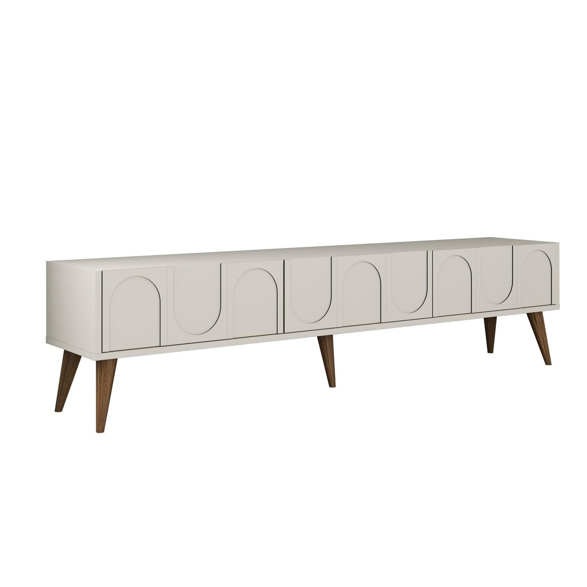 Habitat et Jardin Meuble tv en bois  lyon  - 180 x 35 x 44 cm - crèmenoix