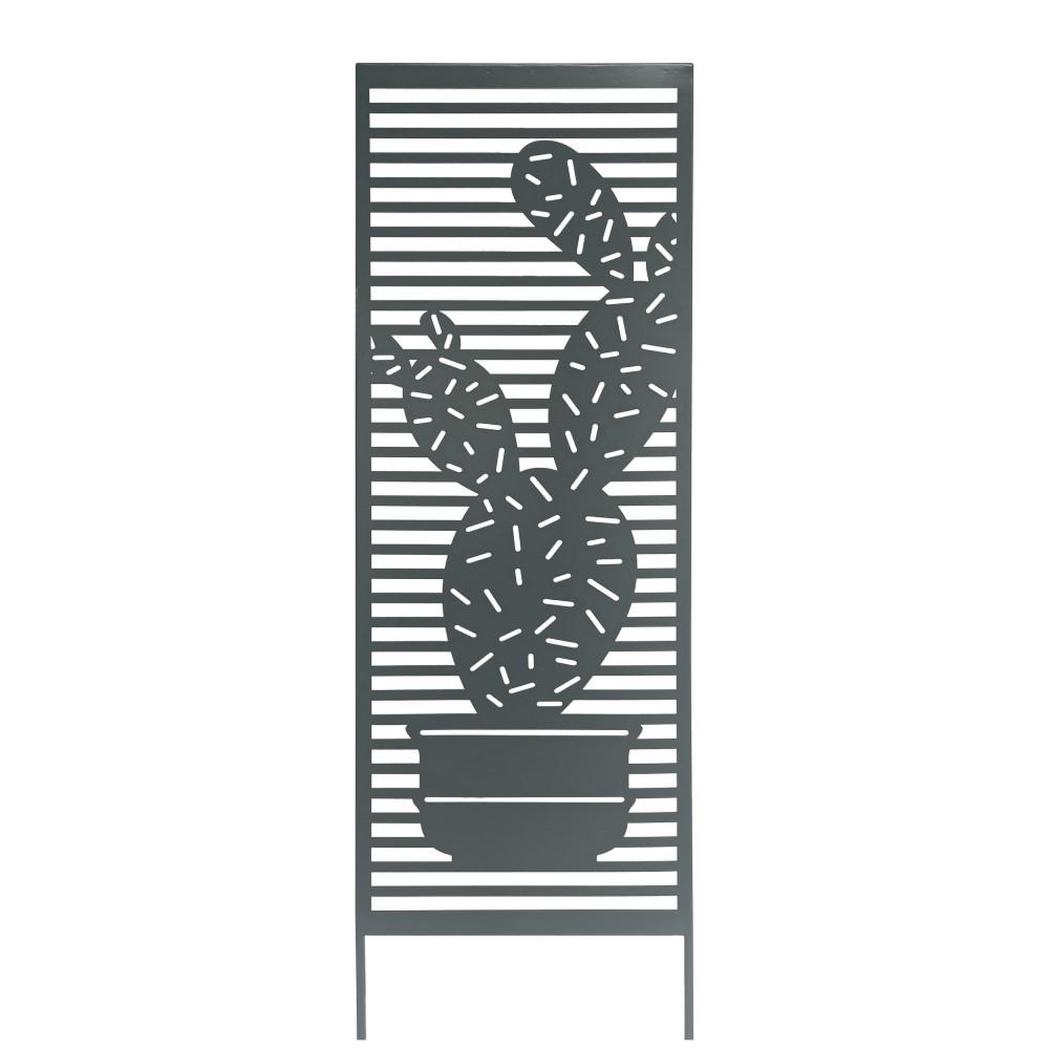 Nortene Trellis métal décoratif à planter CACTUS - 0,33 x 1,20 m - Bleu/vert