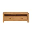 Banc TV chêne NATHAN 2 tiroirs, L130cm