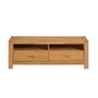 Voir la diapositive 1 : Banc TV chêne NATHAN 2 tiroirs, L130cm