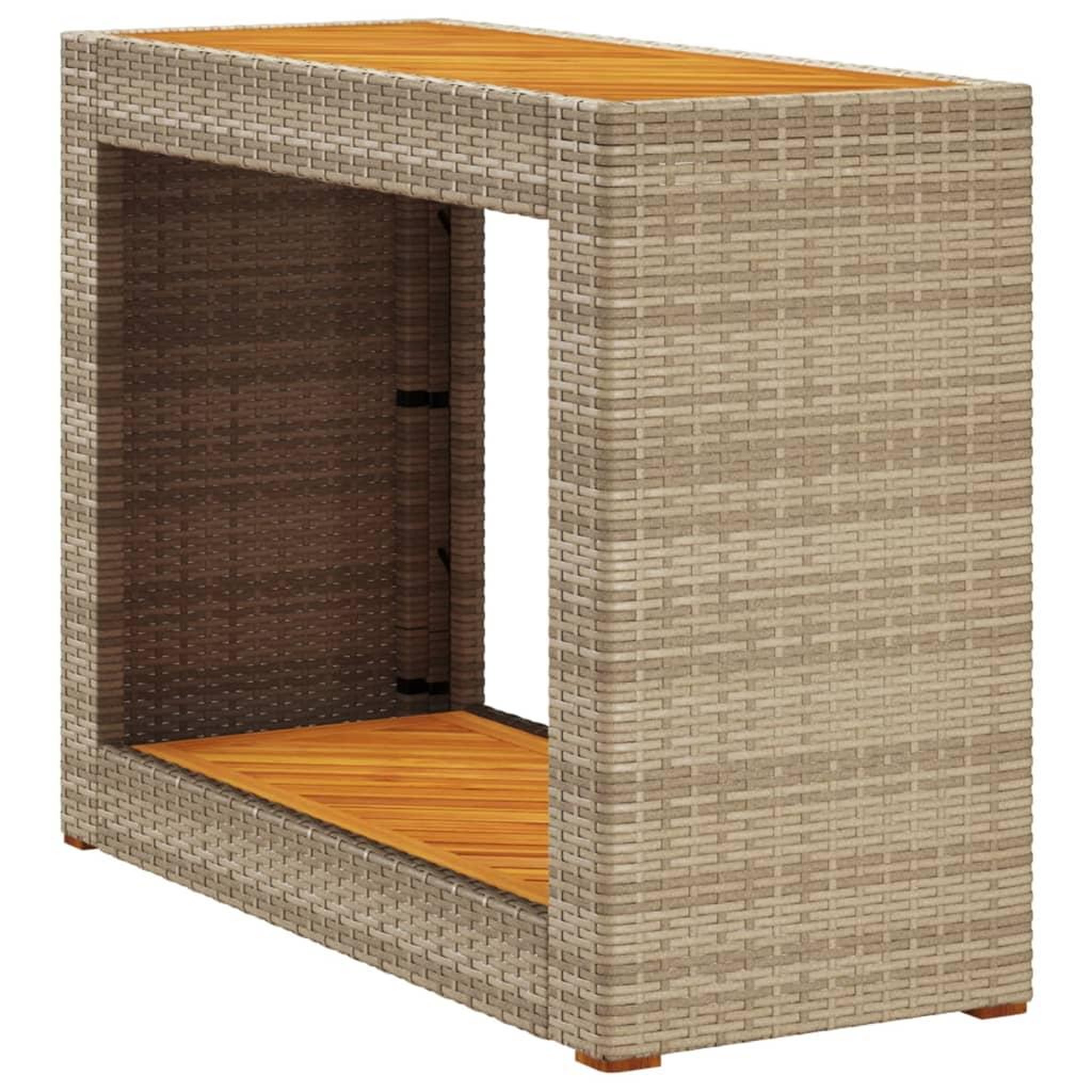 Voir la diapositive 2 : VIDAXL Table d'appoint de jardin dessus en bois beige 100x40x75 cm