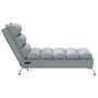 Voir la diapositive 5 : VIDAXL Chaise longue de massage avec coussins gris clair tissu