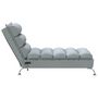 Voir la diapositive 5 : VIDAXL Chaise longue de massage avec coussins gris clair tissu