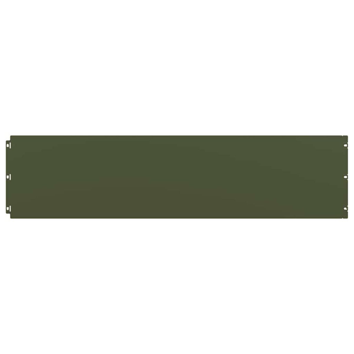 VIDAXL Bordures pelouse 20pcs vert olive 25x103cm acier lamine a froid