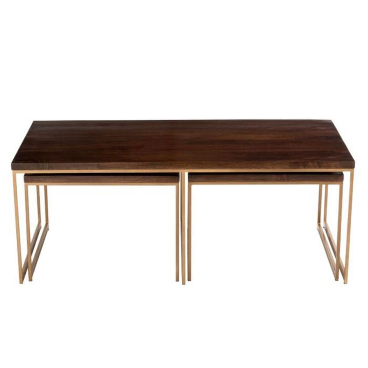 Paris Prix Table Basse 3 Parties Design  Rafi  120cm Marron