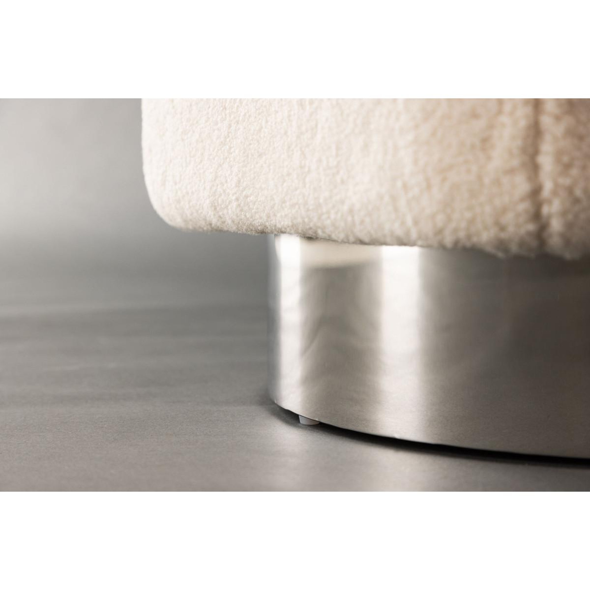 Voir la diapositive 6 : Paris Prix Pouf design en tissu  newton  45cm naturel