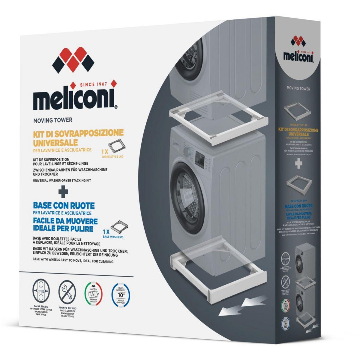 Meliconi Kit de superposition avec base mobile  Moving Tower