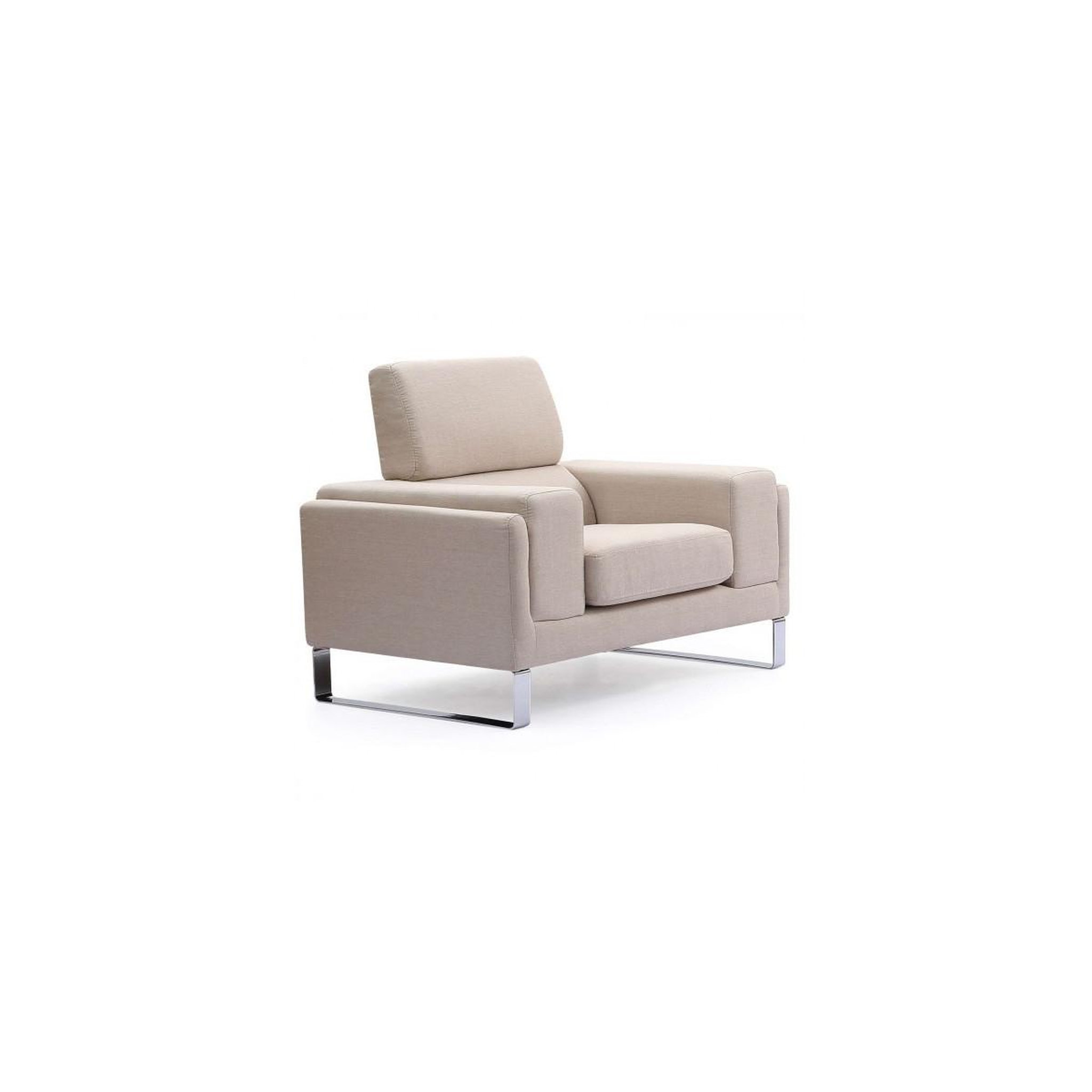 Voir la diapositive 4 : Paris Prix Fauteuil en Tissu  Ezekiel  104cm Beige