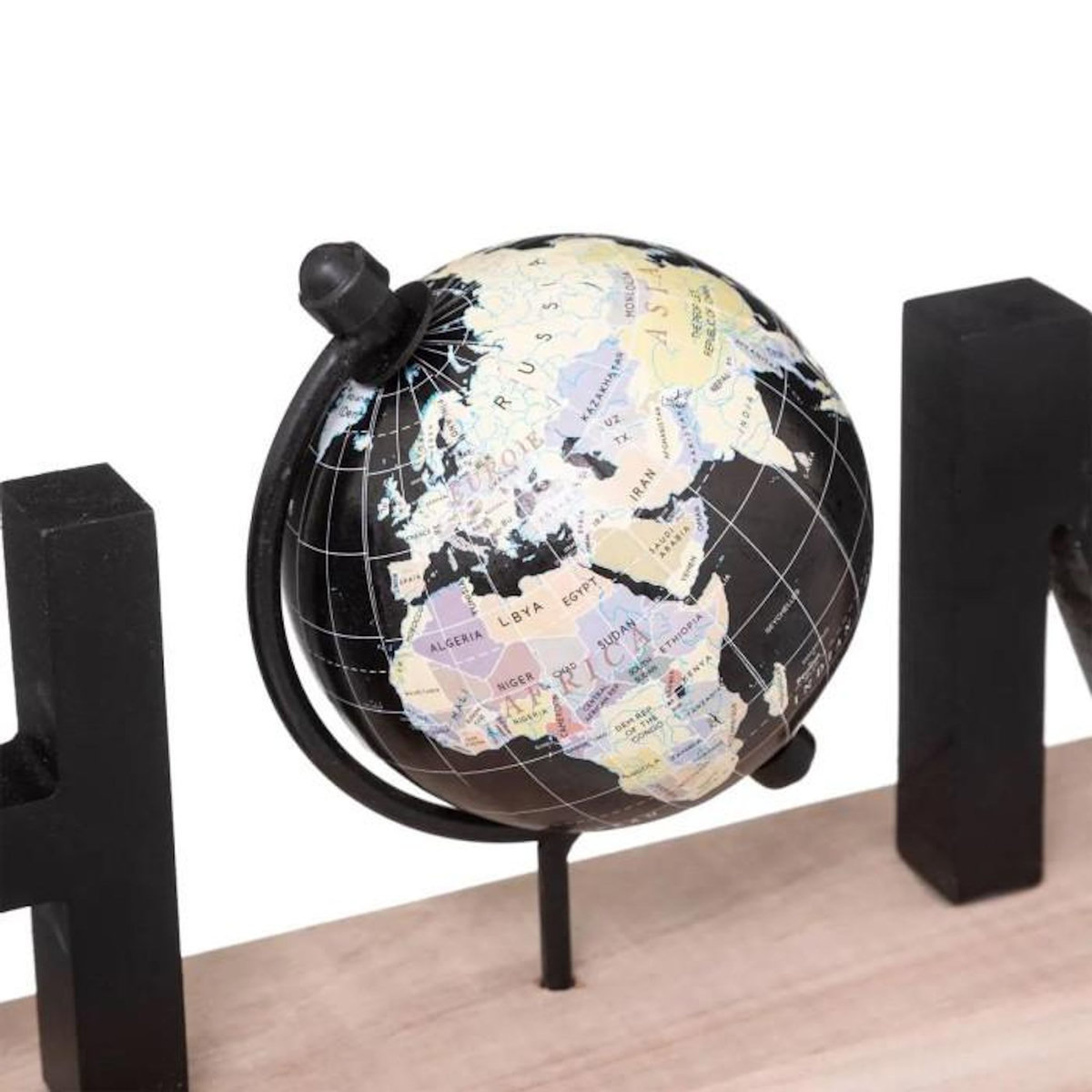 ATMOSPHERA Mot Déco à Poser  Home Globe  36cm Noir