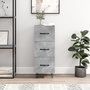 Voir la diapositive 1 : VIDAXL Buffet Gris beton 34,5x34x90 cm Bois d'ingenierie