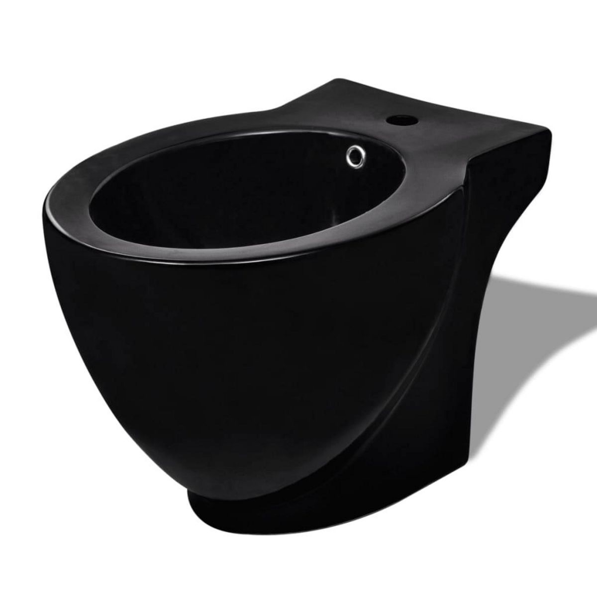 VIDAXL Ensemble de toilette et bidet Ceramique Noir