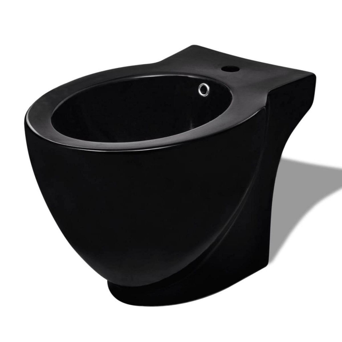 VIDAXL Ensemble de toilette et bidet Ceramique Noir
