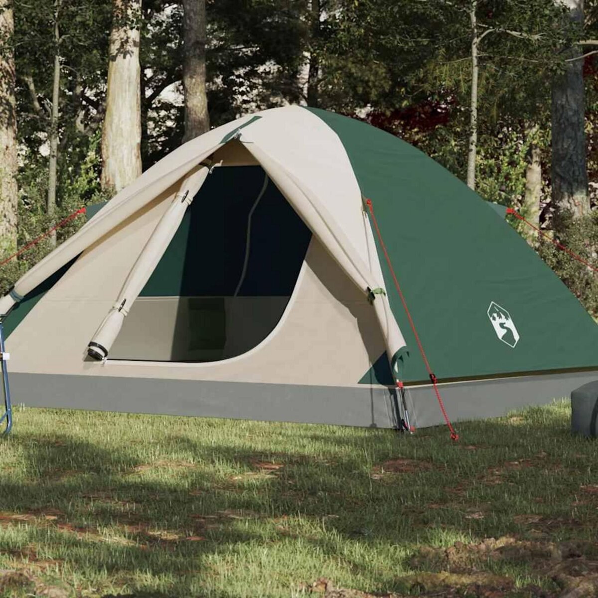 VIDAXL Tente de camping a dome 3 personne vert impermeable