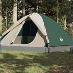 VIDAXL Tente de camping a dome 3 personne vert impermeable