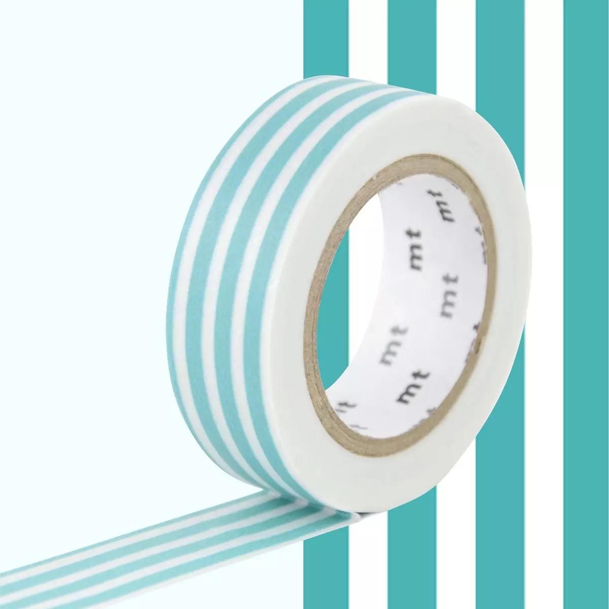 Masking Tape (MT) Masking tape lignes - Bleu lagon - 1,5 cm x 7 m